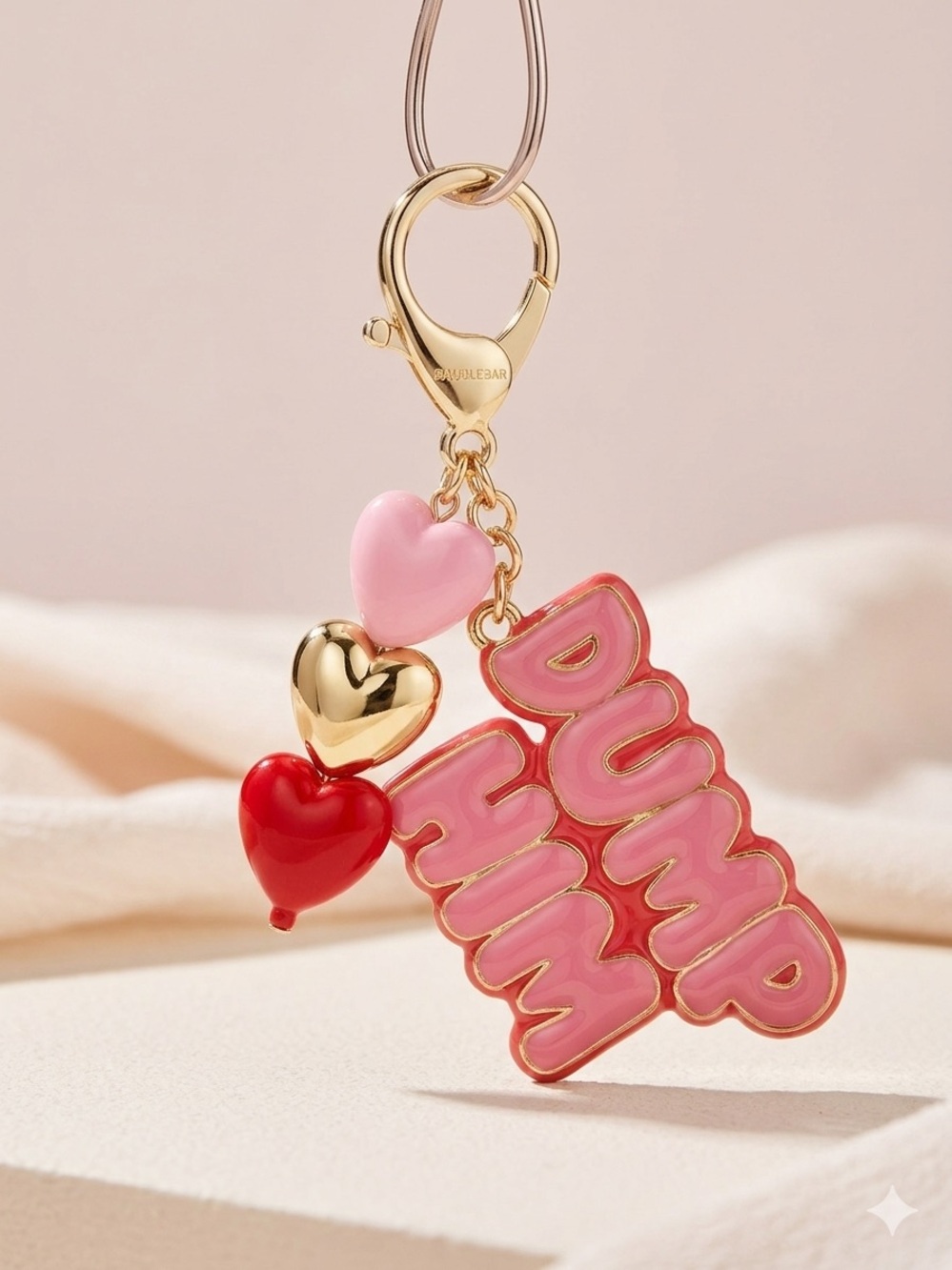 BaubleBar 'DUMP HIM' Heart Bag Charm Keychain